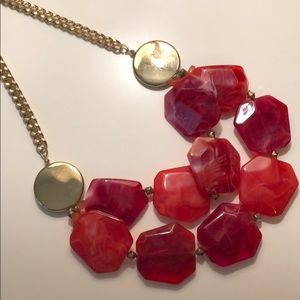 Burgundy Stone Necklace